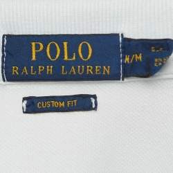 Pre Owned Polo Ralph Lauren Blue Cotton Knit Polo T-Shirt M
