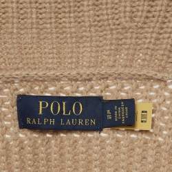 Pre Owned Polo Ralph Lauren Beige Wool and Cashmere Knit Buttoned Cardigan XL