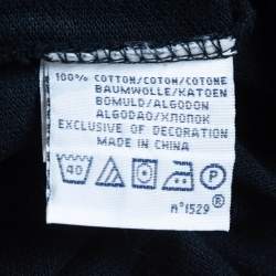 مملوكة مسبقًا Polo Ralph Lauren Dark Blue Cotton Custom Fit Polo T-Shirt M