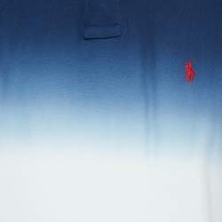 مملوكة مسبقًا Polo Ralph Lauren Multicolor Tie-Dye Ombre Cotton Knit Polo T-Shirt M