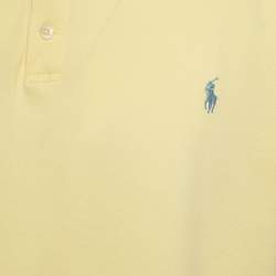 مملوكة مسبقًا Polo Ralph Lauren Yellow Pique Knit Polo T-Shirt XXL
