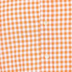 Pre Owned Polo Ralph Lauren Orange Gingham Check Cotton Long Sleeve Shirt S