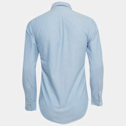 Pre Owned Polo Ralph Lauren Blue Cotton Buttoned Front Shirt S