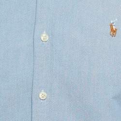 Pre Owned Polo Ralph Lauren Blue Cotton Buttoned Front Shirt S