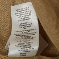Pre Owned Polo Ralph Lauren Beige Linen Slim Fit Buttoned Front Shirt S
