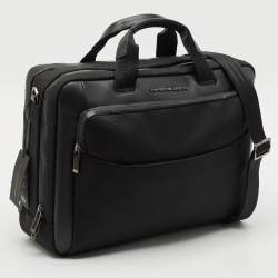 Porsche Design Black Nylon Medium Roadster Briefcase
