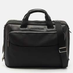 Porsche Design Black Nylon Medium Roadster Briefcase