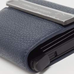 Porsche Design x Secrid Navy Blue Leather Trifold Wallet