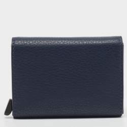 Porsche Design x Secrid Navy Blue Leather Trifold Wallet