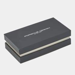 Pre Owned Porsche Design Grooves Brown Leather Stainless Steel Triple Wrap Bracelet