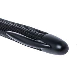 Pre Owned Porsche Design Matte Black Woven Tec Flex P3110 Ballpoint Pen