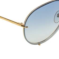 Pre Owned Porsche Design Gold Tone/Blue Gradient P'8478 Aviator Sunglasses