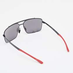 Pre Owned Porsche Design Black Tone/ Grey Mirrored P'8478 Square Aviator Sunglasses