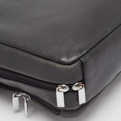 Porsche Design Black Leather Zip Laptop Bag