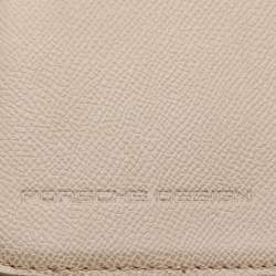 Porsche Design Beige Leather Flap Messenger Bag