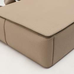 Porsche Design Beige Leather Flap Messenger Bag