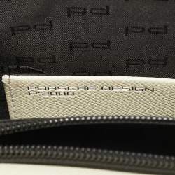 Pre Owned Porsche Design P.2000 French Classic 3.0 Off White Leather Briefcase
