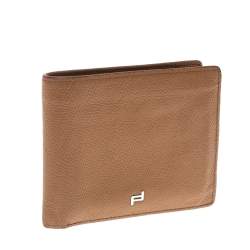 Porsche Design Tan Leather French H8 Classic 3.0 Billfold Wallet 