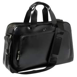 Pre Owned Porsche Design Black Leather Business Briefcase Bag