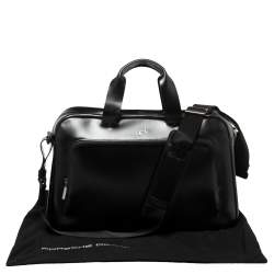 Pre Owned Porsche Design Black Leather Business Briefcase Bag