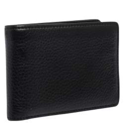 Pre Owned Porsche Design Black Grained Leather P3300 Bifold Wallet