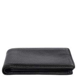 Pre Owned Porsche Design Black Grained Leather P3300 Bifold Wallet