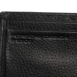Pre Owned Porsche Design Black Grained Leather P3300 Bifold Wallet