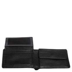 Pre Owned Porsche Design Black Grained Leather P3300 Bifold Wallet