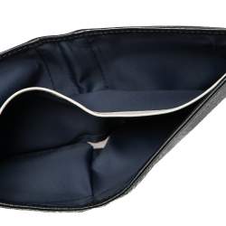 Pre Owned Porsche Design Navy Blue Grained Leather Bifold Wallet