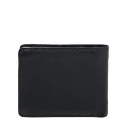 Pre Owned Porsche Design Navy Blue Grained Leather Bifold Wallet