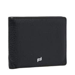Pre Owned Porsche Design Navy Blue Grained Leather Bifold Wallet