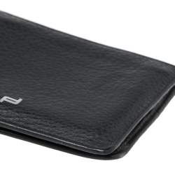 Pre Owned Porsche Design Navy Blue Grained Leather Bifold Wallet