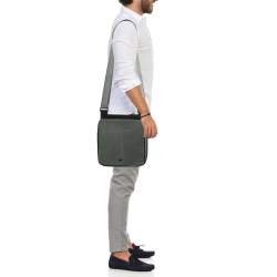 مملوكة مسبقًا Porche Design Dark Grey Nylon Flap Messenger Bag