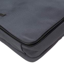 مملوكة مسبقًا Porche Design Dark Grey Nylon Flap Messenger Bag