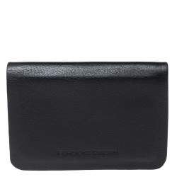 Pre Owned Porsche Design Black Leather Seamless Bifold Wallet