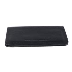 Pre Owned Porsche Design Black Leather Seamless Bifold Wallet