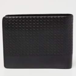Pre Owned Porsche Design Black Logo Embossed Leather Bifold Wallet