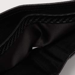 Pre Owned Porsche Design Black Logo Embossed Leather Bifold Wallet