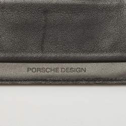 Porsche Design Black Leather Logo Plaque Tri-Fold Wallet