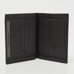 Porsche Design Black Leather Logo Plaque Tri-Fold Wallet