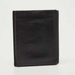 Porsche Design Black Leather Logo Plaque Tri-Fold Wallet