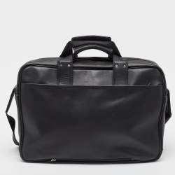 Porsche Design Black Leather and Carbon Effect Fabric CL2 2.0 Briefcase Bag