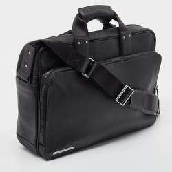 Porsche Design Black Leather and Carbon Effect Fabric CL2 2.0 Briefcase Bag