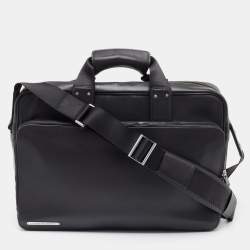 Porsche Design Black Leather and Carbon Effect Fabric CL2 2.0 Briefcase Bag
