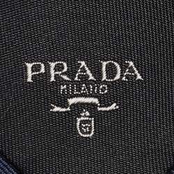 Pre Owned ربطة عنق برادا كلاسيكية نايلون زرقاء داكنة