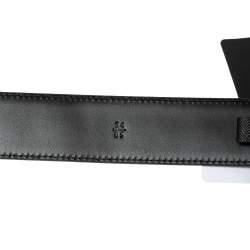 Pre Owned Prada Black Leather Buckle Belt 85 CM
