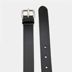 Prada Black Leather Buckle Belt 85CM