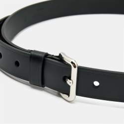 Prada Black Leather Buckle Belt 85CM