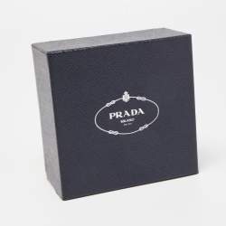 Prada Navy Blue Polyester Skinny Tie