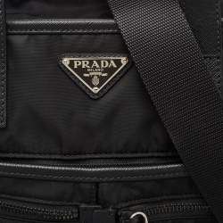 Prada Black Nylon and Leather Multipocket Tote